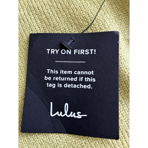 Lulus Easily Gorgeous Ivory and Sage Green Striped Midi Sweater Dress NWT Size M - Picture 9 of 9